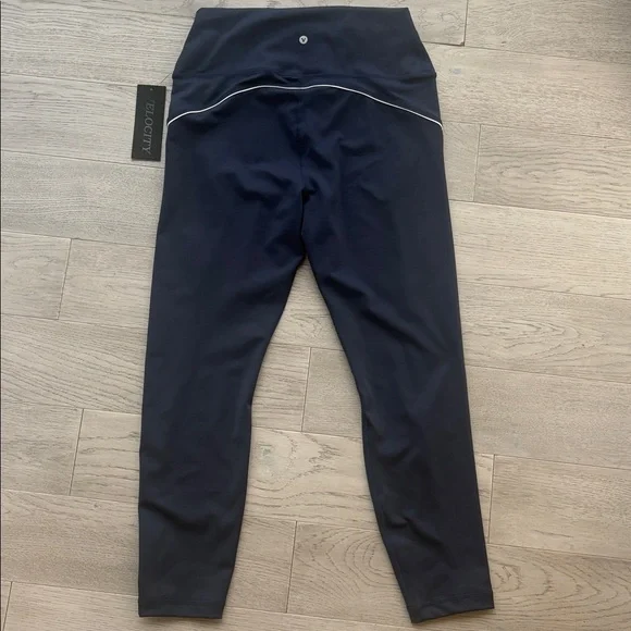Velocity Interlock Highlight Naval Blue Leggings Women’s XL New NWT - Picture 2 of 7